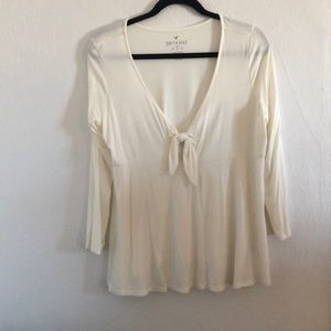 White “soft &sexy” long sleeve top